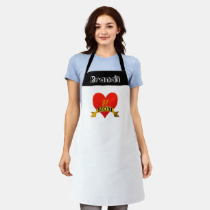 Number One Mom Name Apron Mother's Day Gift