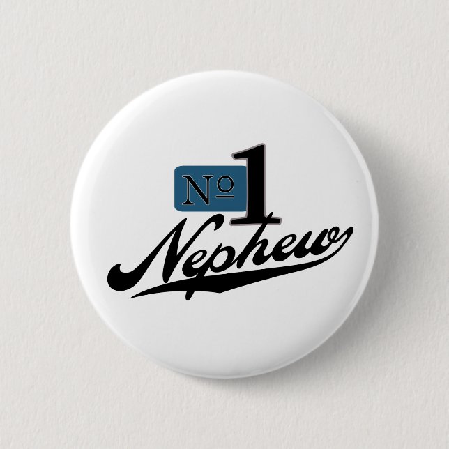 Number One Nephew Pinback Button (Front)