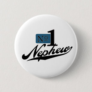 Number One Nephew Pinback Button
