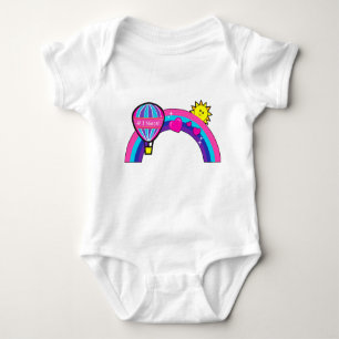 Number One Niece with Balloon and Rainbow Baby Bodysuit