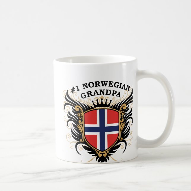 Number One Norwegian Grandpa Coffee Mug (Right)