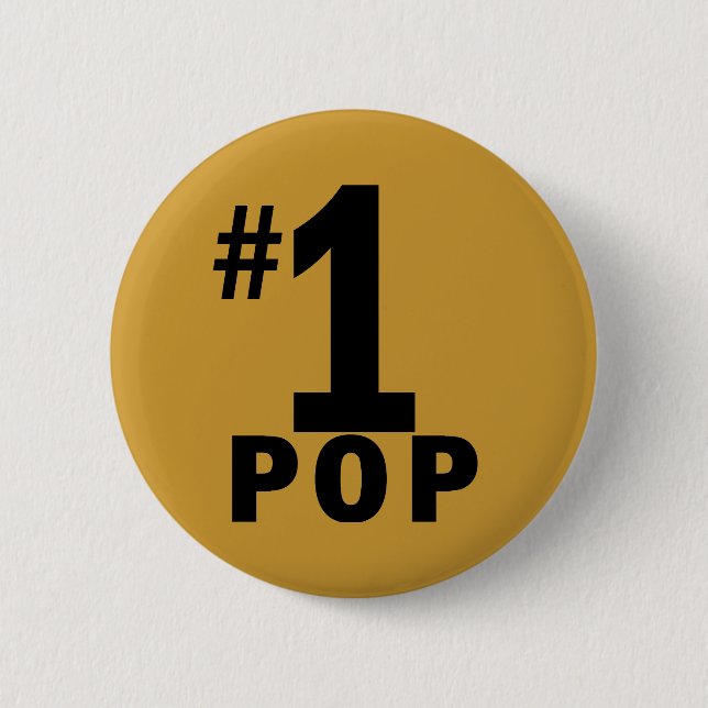Number One Pop Products Pinback Button (Front)