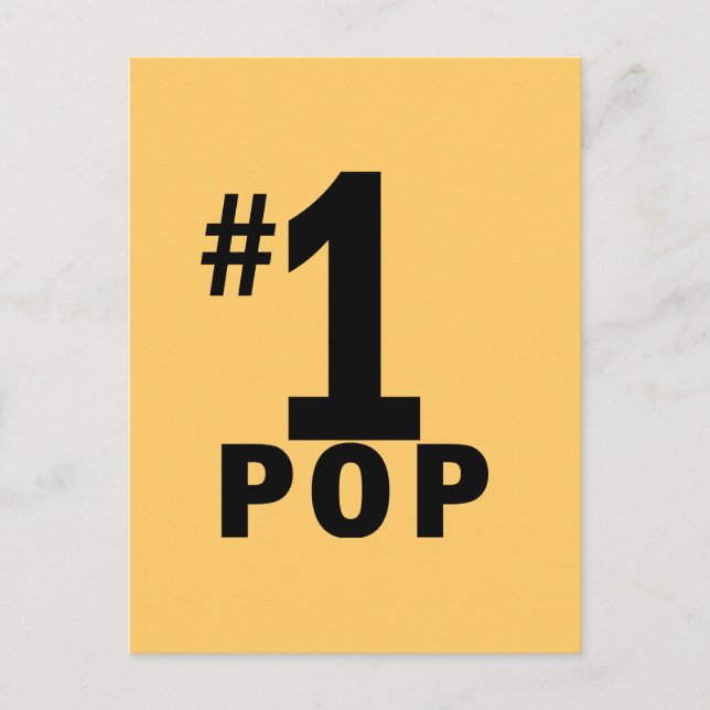 Number One Pop Products Postcard (Front)