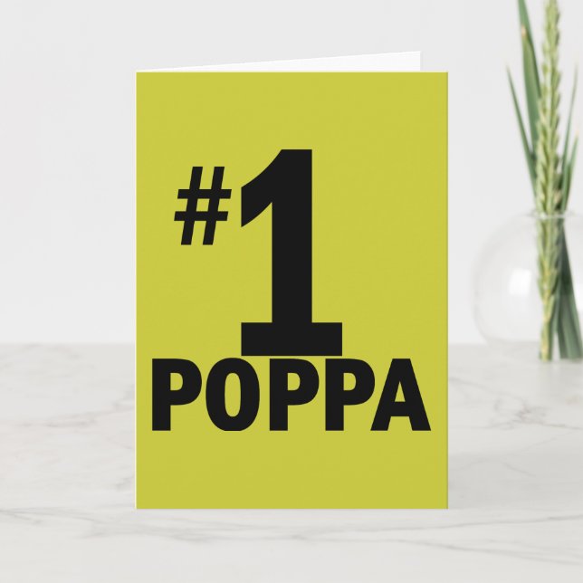 Number One Poppa Products Card (Front)