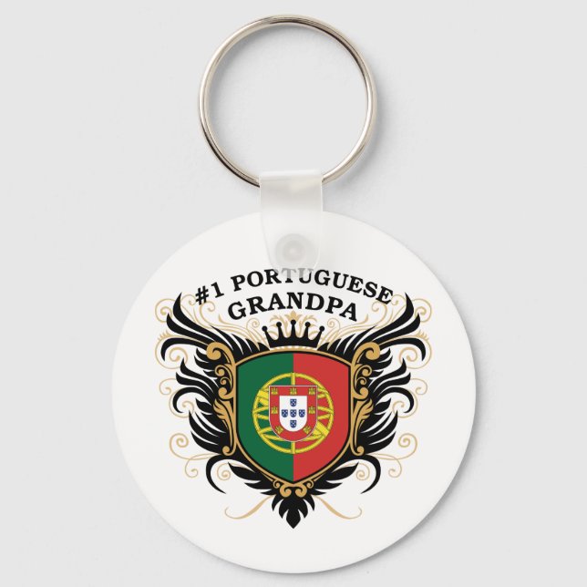 Number One Portuguese Grandpa Keychain (Front)