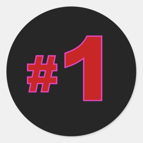 Number One Red Stickers