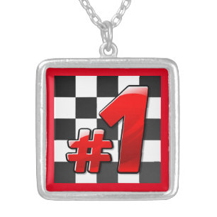 NUMBER ONE SILVER PLATED NECKLACE