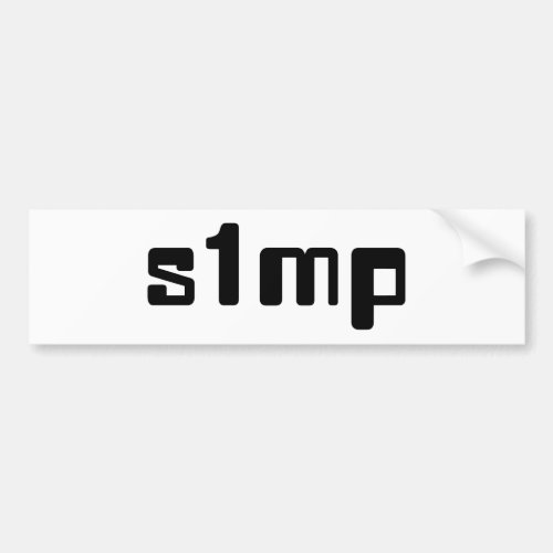 Number One Simp Bumper Sticker