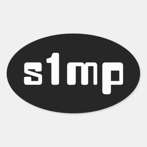 Number One Simp Oval Sticker