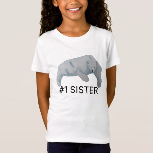 Number One Sister Polar Bear T_Shirt