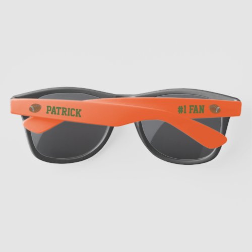 Number One Sports Fan American Football with Name Sunglasses