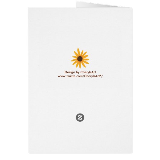 Number One Sunflowers Marriage Proposal Card (Back)