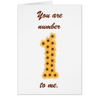 Number One Sunflowers Marriage Proposal Card