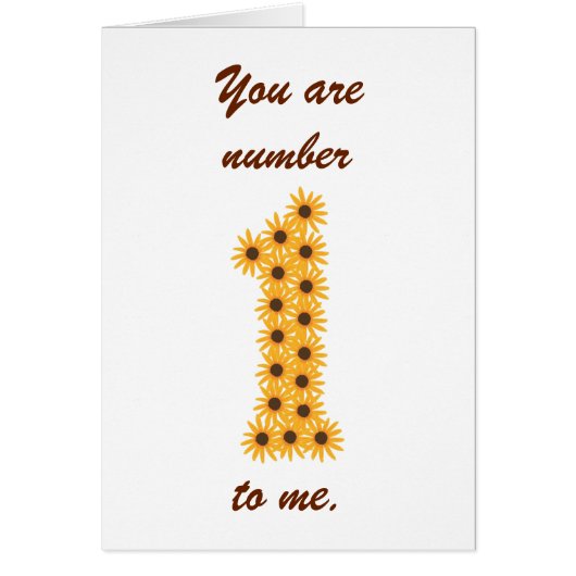 Number One Sunflowers Marriage Proposal Card (Front)