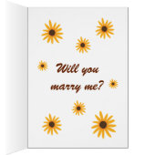 Number One Sunflowers Marriage Proposal Card (Inside (Right))