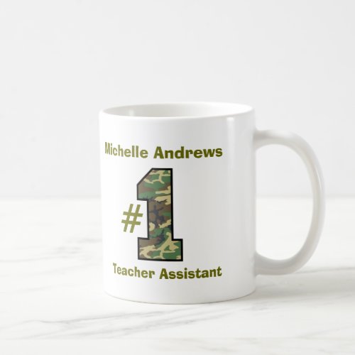 Number One Teaching or Teacher Assistant V33 Coffee Mug