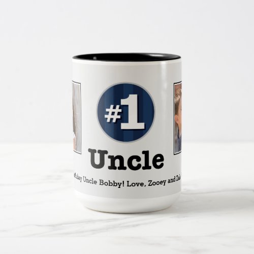 Number One Uncle 2 Custom Photo Mug