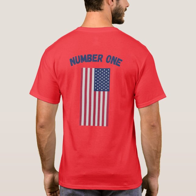 Number One USA Flag Athletic Tee | True Classic (Back)