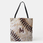 Number or Monogram Baseball Tote Bag