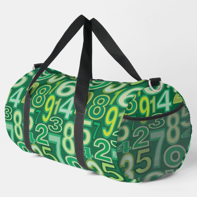 Number Pattern  Duffle Bag (Right Corner)