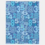 Number Pattern Fleece Blanket