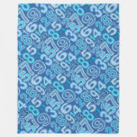Number Pattern Fleece Blanket
