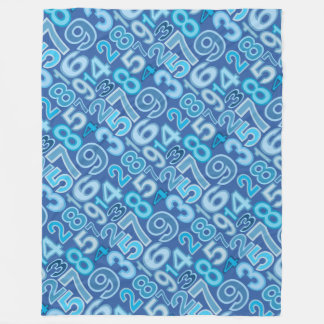 Number Pattern Fleece Blanket