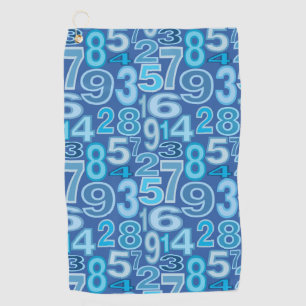Number Pattern Golf Towel