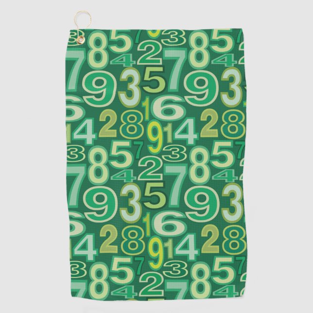 Number Pattern Golf Towel (Front)
