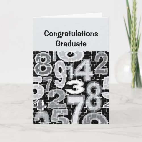 Number Pattern Graduation Card