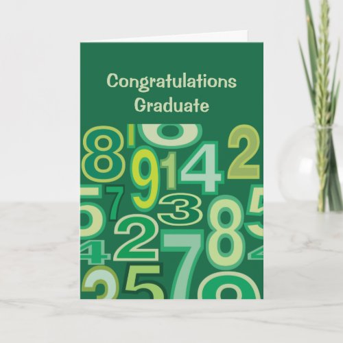 Number Pattern Graduation Card