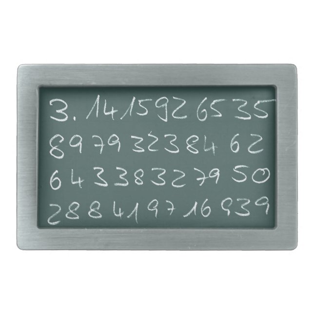 Number PI Belt Buckle (Front)