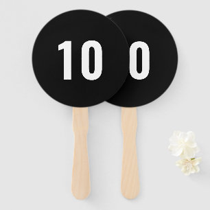 Number Score   Stylish Black Event Game Hand Fan