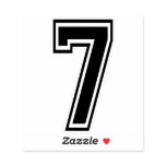 Number Seven 7 Sport Font Sticker