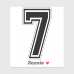 Number Seven 7 Sport Font Sticker Number Seven 7 Sport Font Sticker