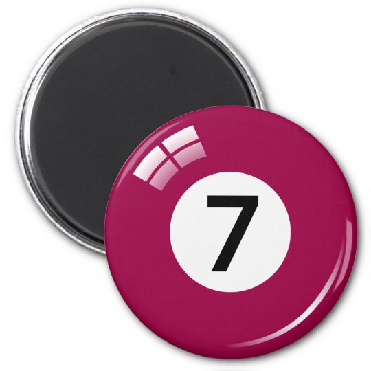 Number seven billiard ball fridge magnet | Zazzle.com