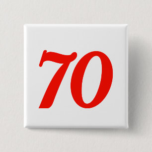 Number Seventy 70th Birthday Gifts Pinback Button