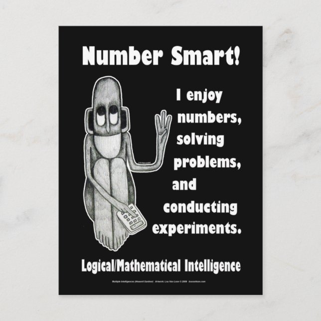 Number Smart - Blank Postcard (Front)