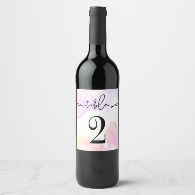 Number table Wine label. Wine Label (Front)