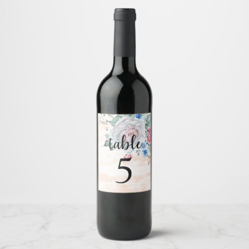 Number table Wine label Wine Label