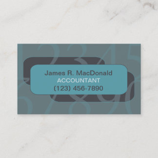 Number Themed Accounting Business Card