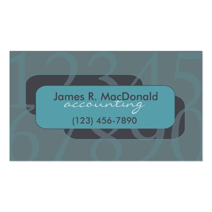 Number Themed Business Card