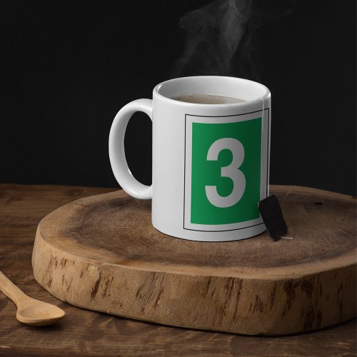 Number Three Coffee Mug