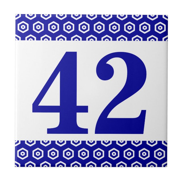 Number tile. Hexagonal border Tile (Front)