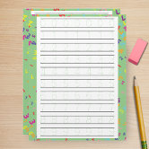 Number Tracing Worksheet Notepad