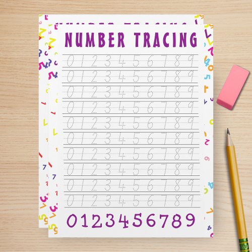 Number Tracing Practice Writing Pad Pre_K Ages 3_5