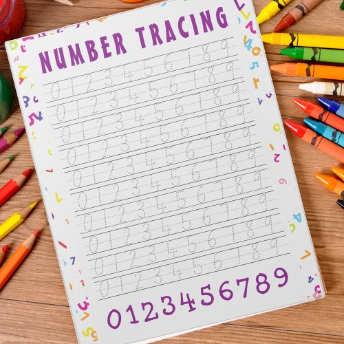 Number Tracing Practice Writing Pad Pre_K Ages 3_5