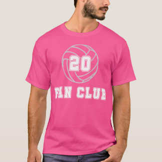 Number Twenty 20 Fan Club Volleyball Mom Dad Famil T-Shirt