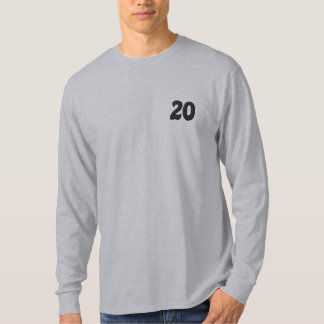 number twenty, number twenty 20, n20, 20 embroider embroidered long sleeve T-Shirt