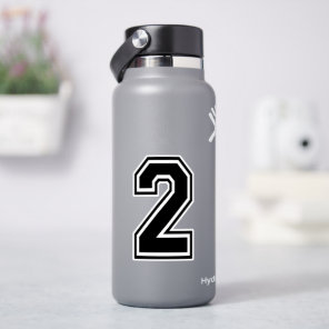 Number Two 2 Sport Font Sticker